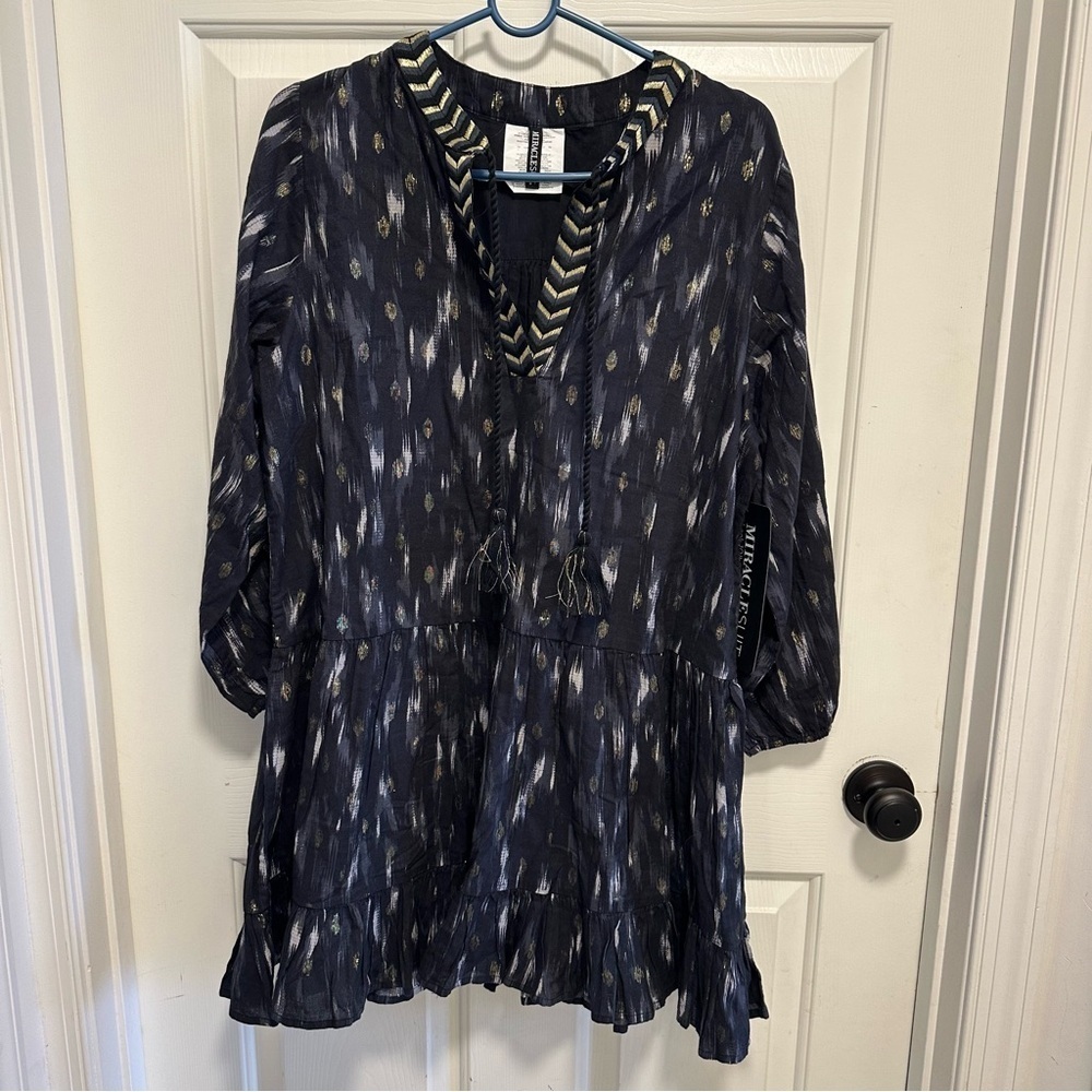 Miraclesuit Beach Dress Cover Up in Bronze Reign Size Large - Picture 3 of 8